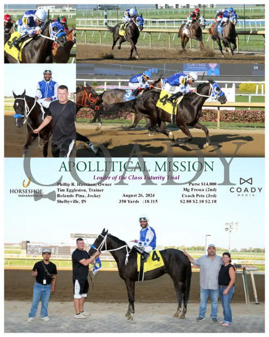 Apollitical Mission - Leader Of The Class Futurity Trial 08-26-24 R10 Ind Indiana Grand