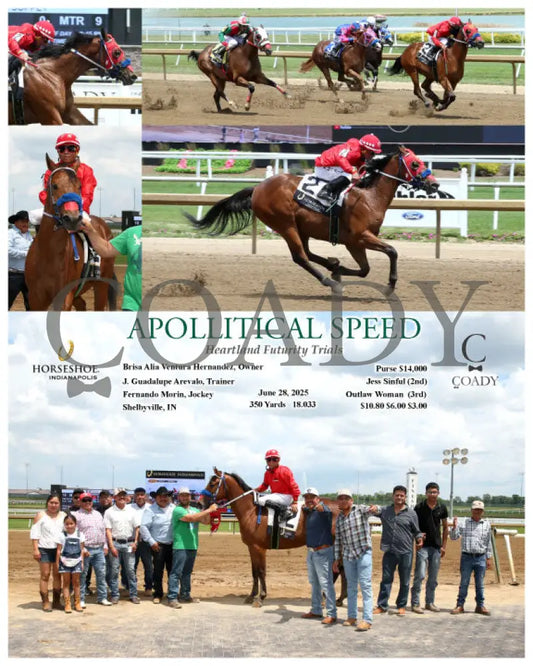 APOLLITICAL SPEED - Heartland Futurity Trials - 06-28-25 - R09 - IND Indiana Grand