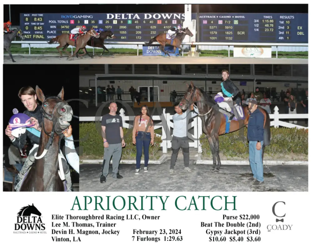 Apriority Catch - 02 - 23 - 24 R08 Ded Delta Downs