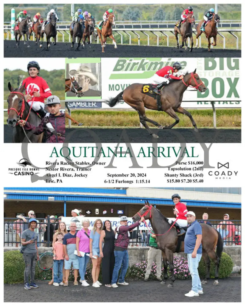 Aquitania Arrival - 09-20-24 R06 Pid Presque Isle Downs