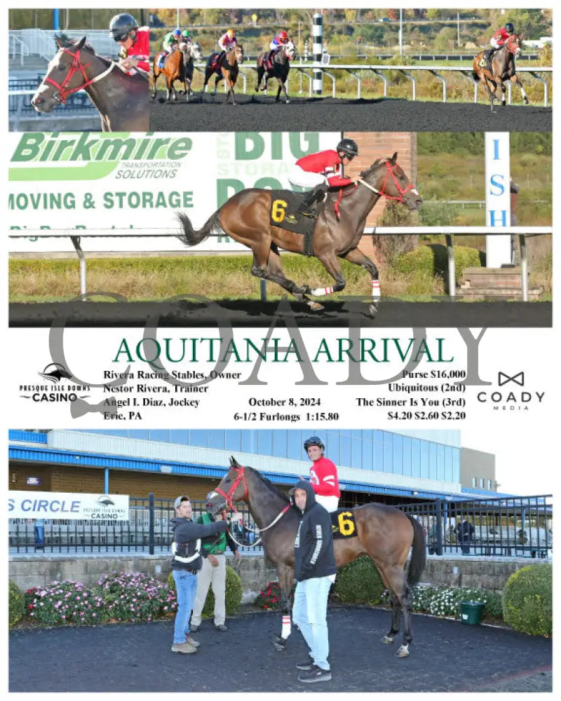 Aquitania Arrival - 10-08-24 R05 Pid Presque Isle Downs