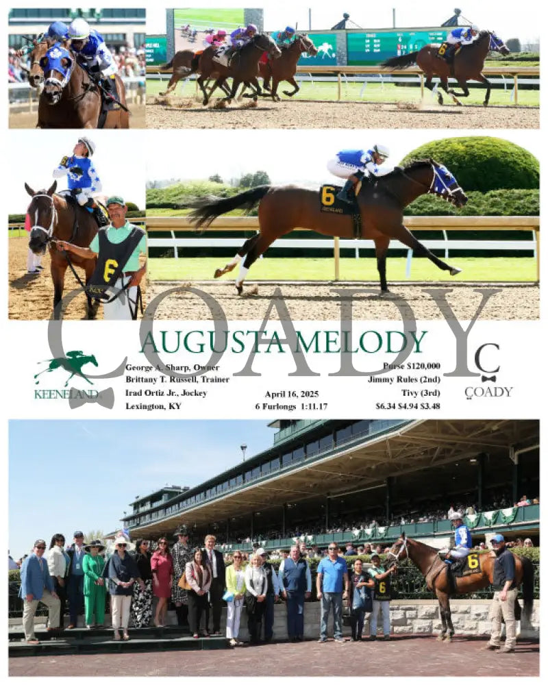 AUGUSTA MELODY - 04-16-25 - R06 - KEE Keeneland