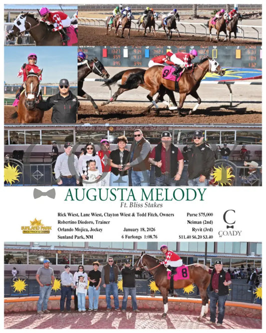 AUGUSTA MELODY -  Ft. Bliss Stakes - 01-18-26 - R06 - SUN - Coady Media - Kurtis Coady Photography