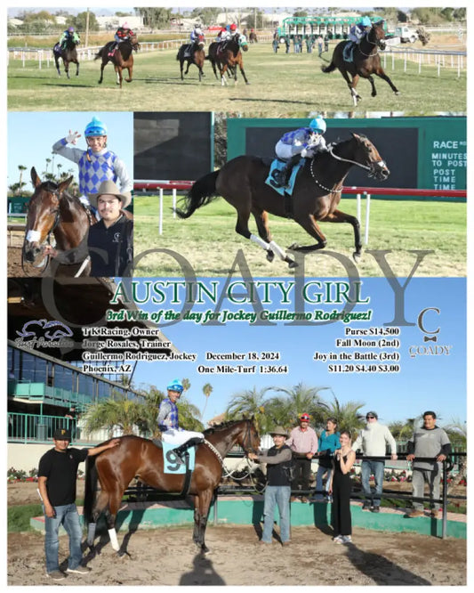 Austin City Girl - 3Rd Win Of The Day For Jockey Guillermo Rodriguez! 12-18-24 R07 Tup Turf Paradise