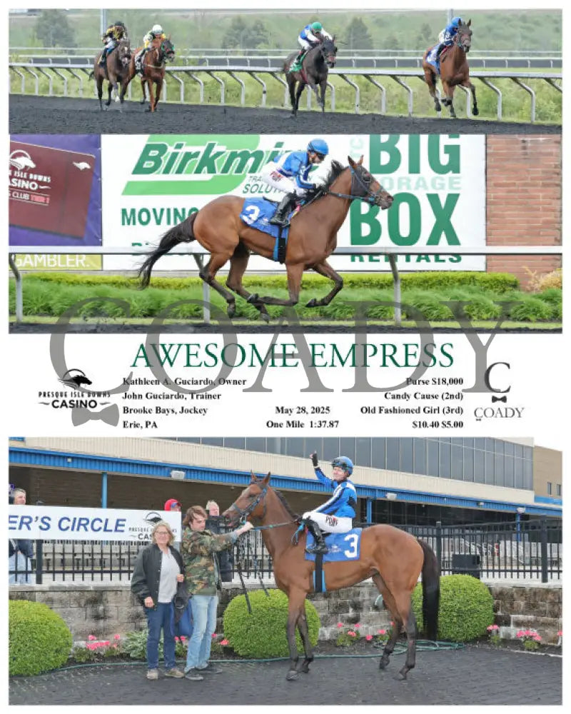 AWESOME EMPRESS - 05-28-25 - R03 - PID Presque Isle Downs