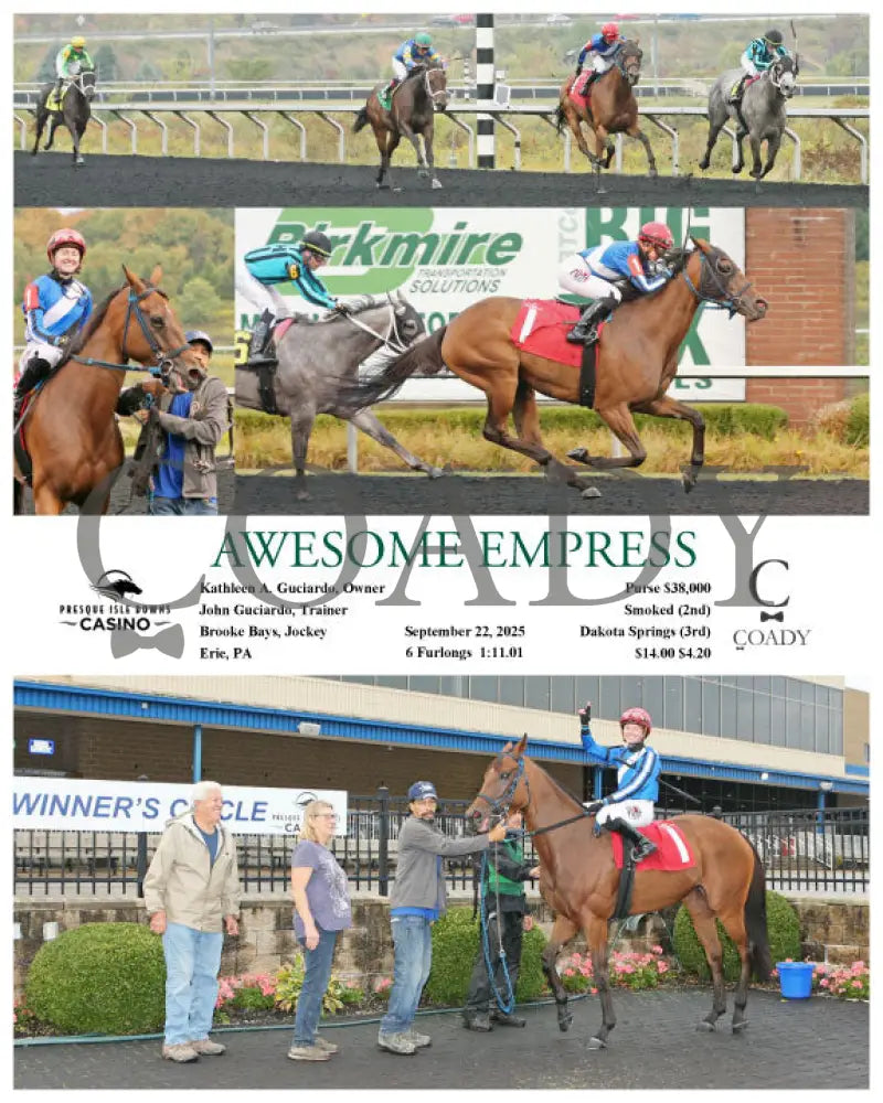 AWESOME EMPRESS - 09-22-25 - R05 - PID Presque Isle Downs