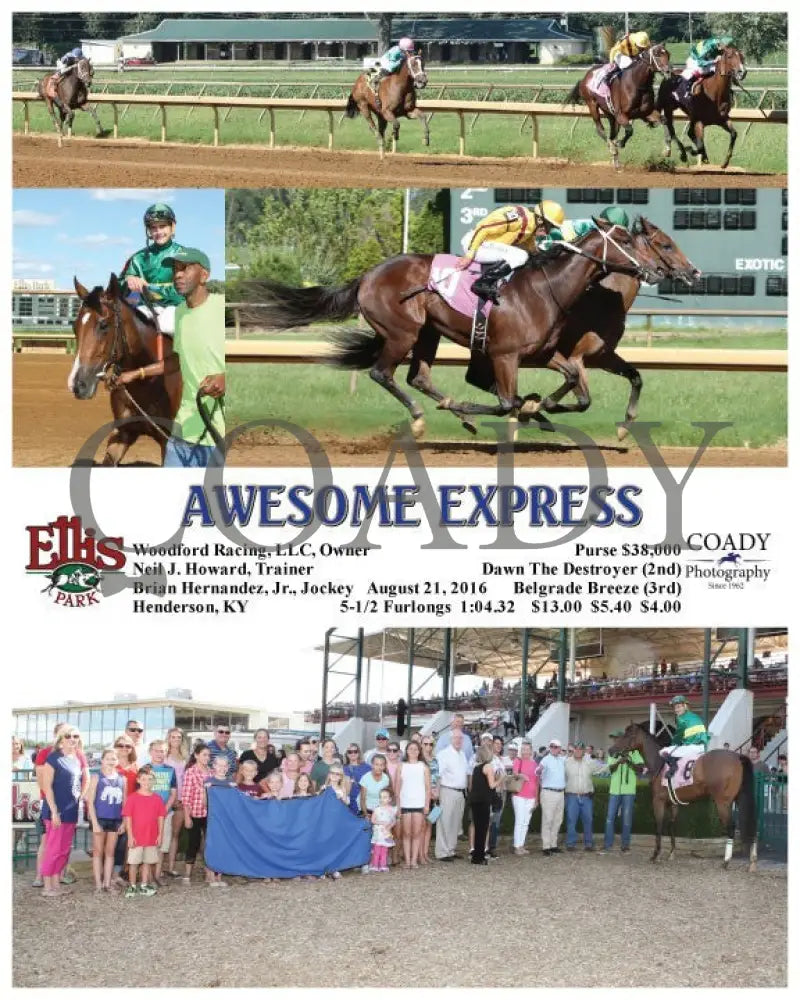 Awesome Express - 082116 Race 07 Elp Ellis Park