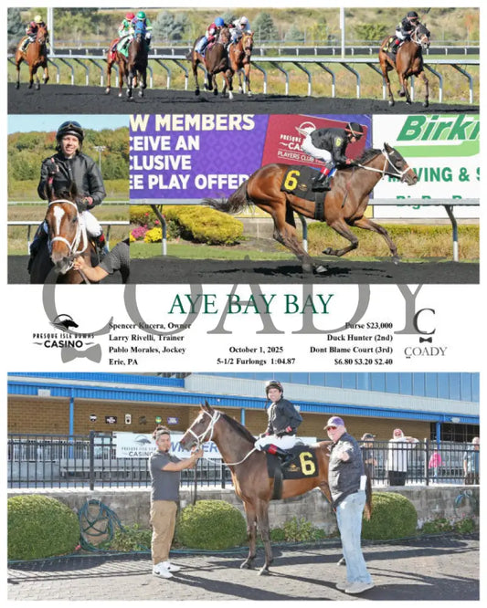 AYE BAY BAY - 10-01-25 - R01 - PID Presque Isle Downs