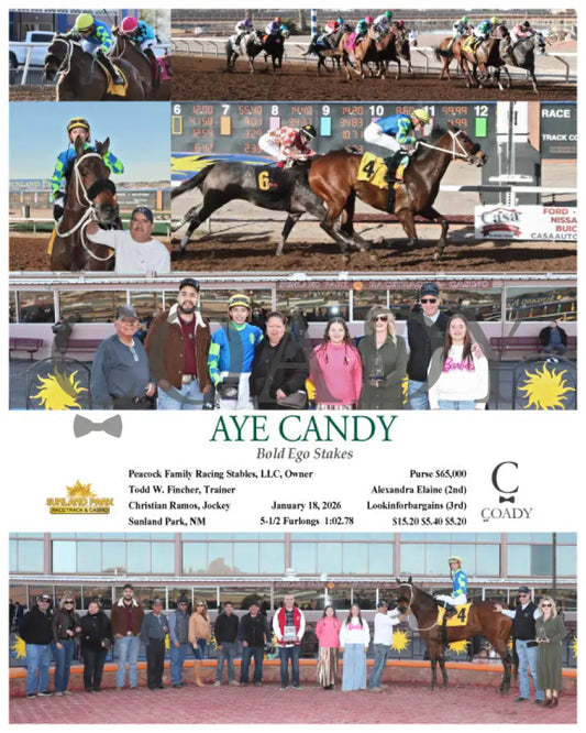 AYE CANDY - Bold Ego Stakes - 01-18-26 - R08 - SUN - Coady Media - Kurtis Coady Photography