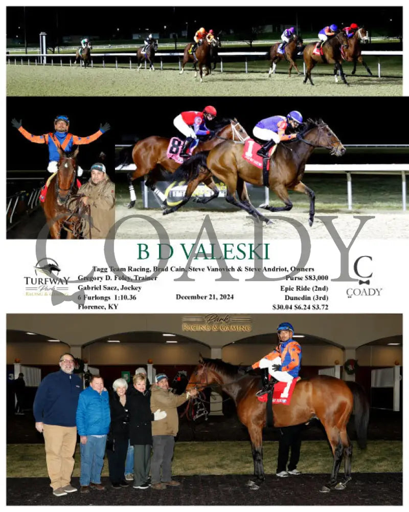 B D Valeski - 12-21-24 R06 Tp Turfway Park