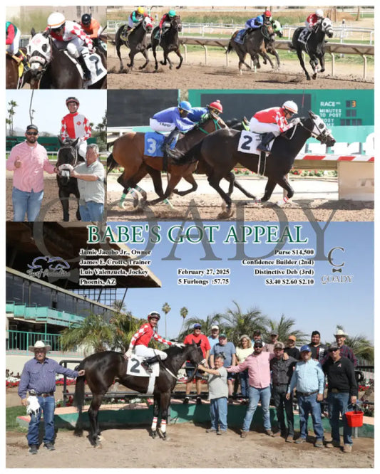 BABE’S GOT APPEAL - 02-27-25 - R03 - TUP Turf Paradise