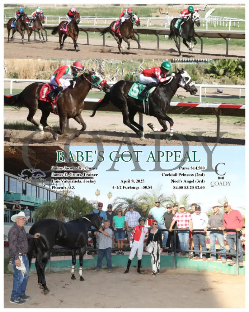 BABE’S GOT APPEAL - 04-08-25 - R08 - TUP Turf Paradise