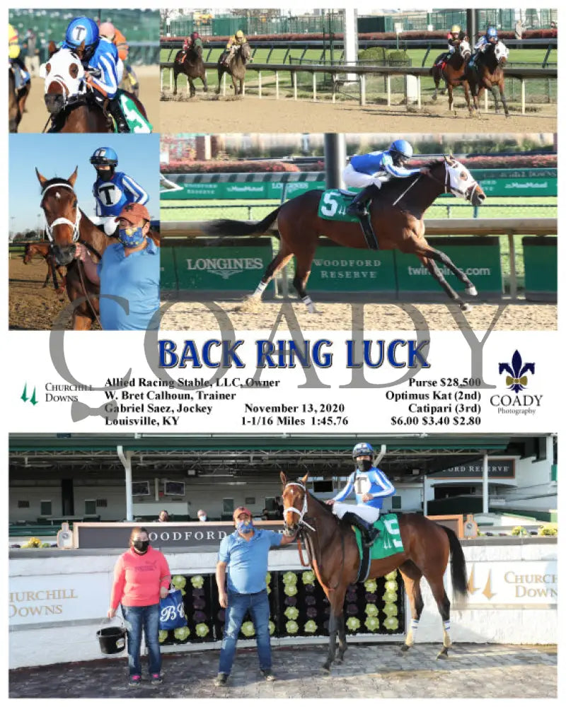 Back Ring Luck - 11-13-20 R07 Cd Churchill Downs