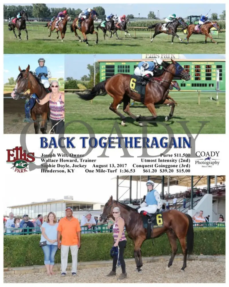 Back Togetheragain - 081317 Race 09 Elp Ellis Park