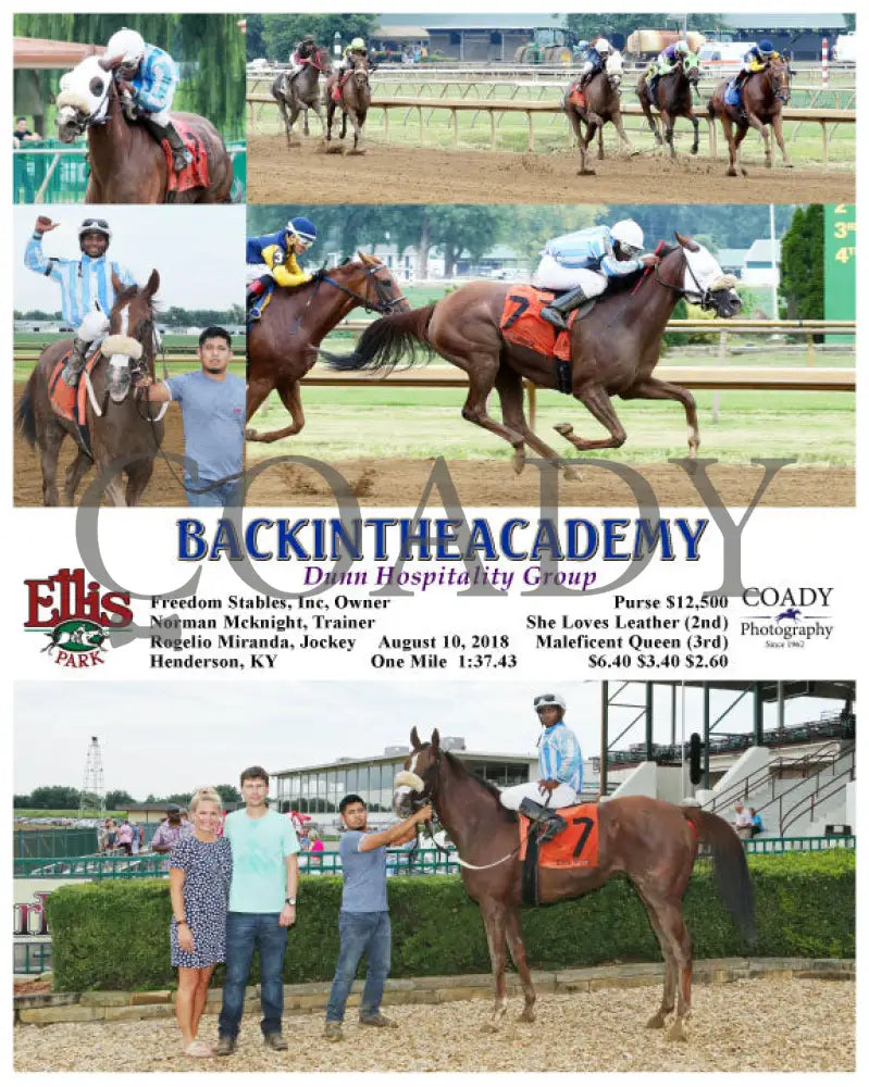 Backintheacademy - 081018 Race 03 Elp Ellis Park