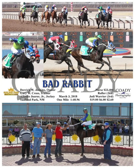 Bad Rabbit - 030318 Race 3 Sun Sunland Park