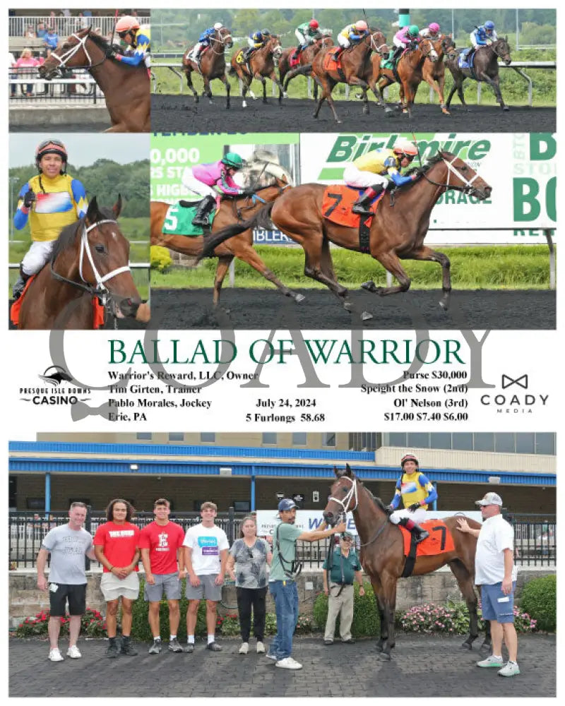 Ballad Of Warrior - 07-24-24 R05 Pid Presque Isle Downs
