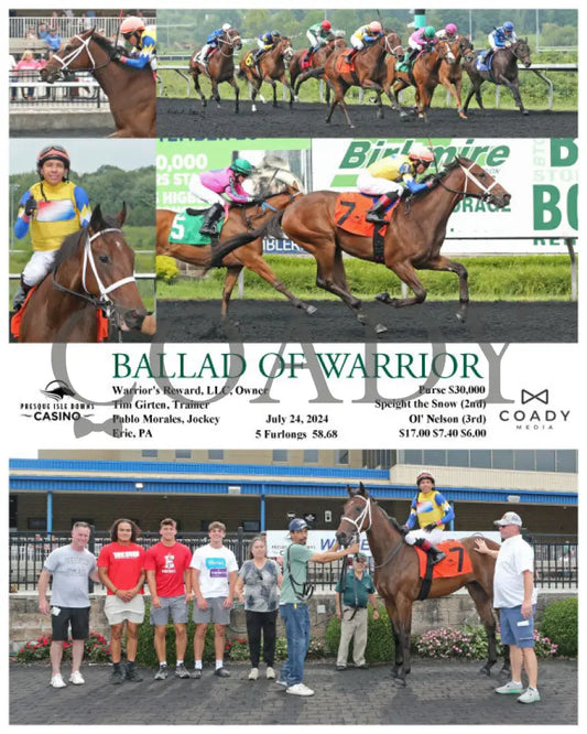 Ballad Of Warrior - 07-24-24 R05 Pid Presque Isle Downs