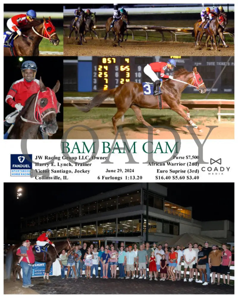 Bam Cam - 06-29-24 R04 Fan Fanduel Sportsbook Horse Racing