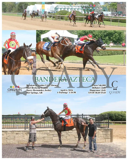 Bandera Azteca - 04 - 06 - 24 R04 Op Oaklawn Park
