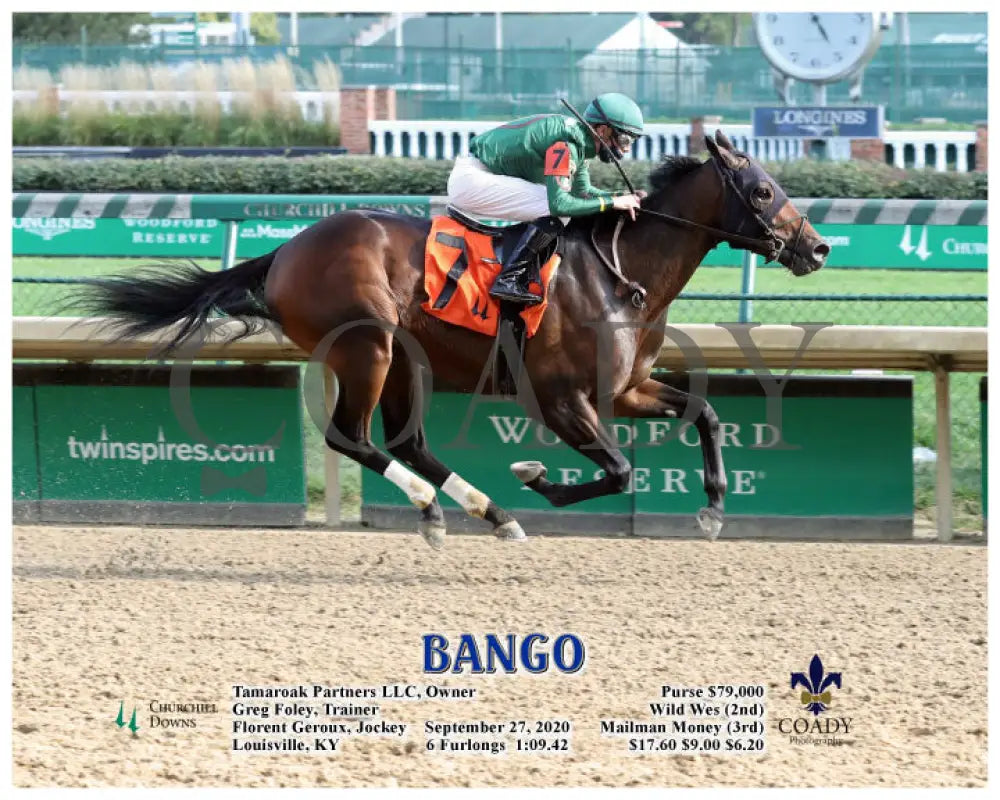 Bango - 09-27-20 R09 Cd Action Churchill Downs