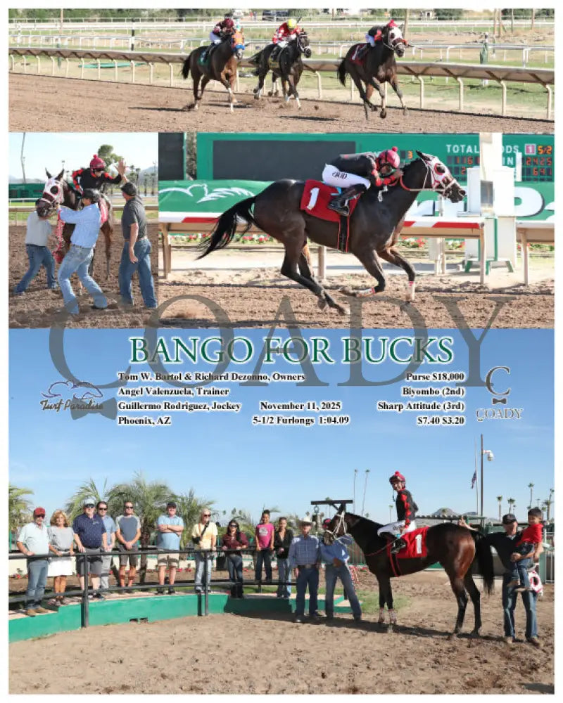 BANGO FOR BUCKS - 11-11-25 - R03 - TUP Turf Paradise