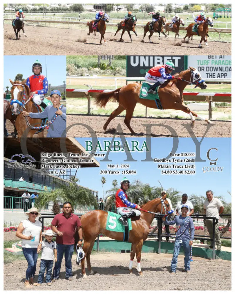 Barbara - 05-01-24 R01 Tup Turf Paradise