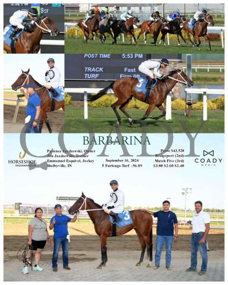 Barbarina - 09-16-24 R08 Ind Indiana Grand