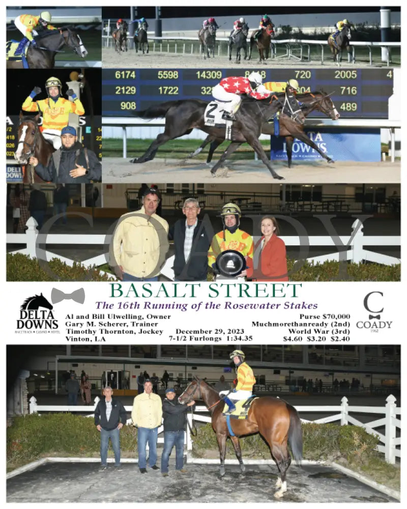 Basalt Street - The 16Th Running Of The Rosewater Stakes 12-29-23 R08 Ded Delta Downs