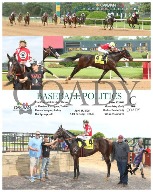 BASEBALL POLITICS - 04-18-25 - R08 - OP Oaklawn Park
