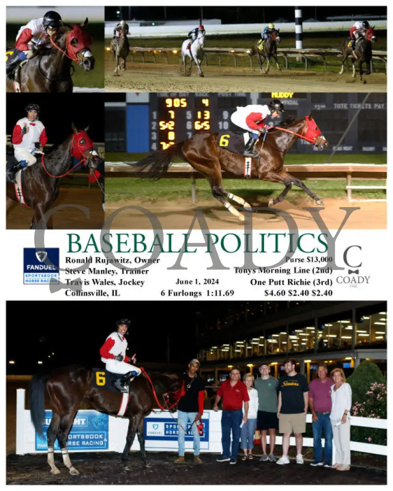 Baseball Politics - 06-01-24 R04 Fan Fanduel Sportsbook Horse Racing