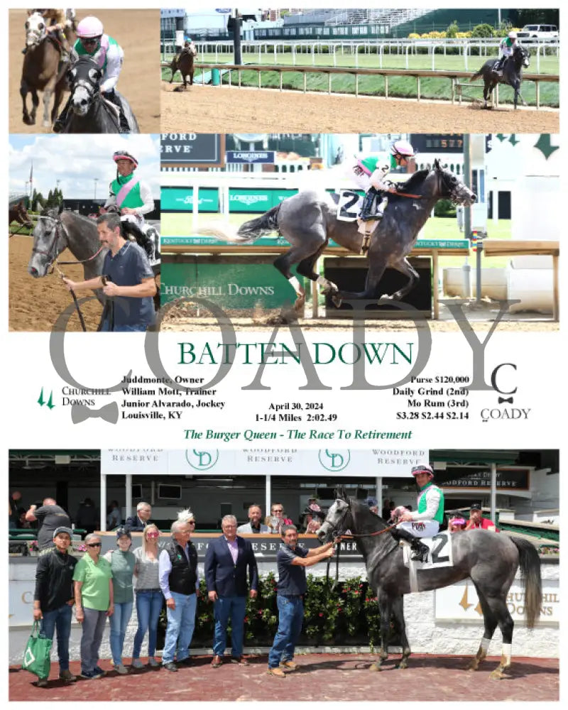 Batten Down - 04-30-24 R04 Cd Churchill Downs