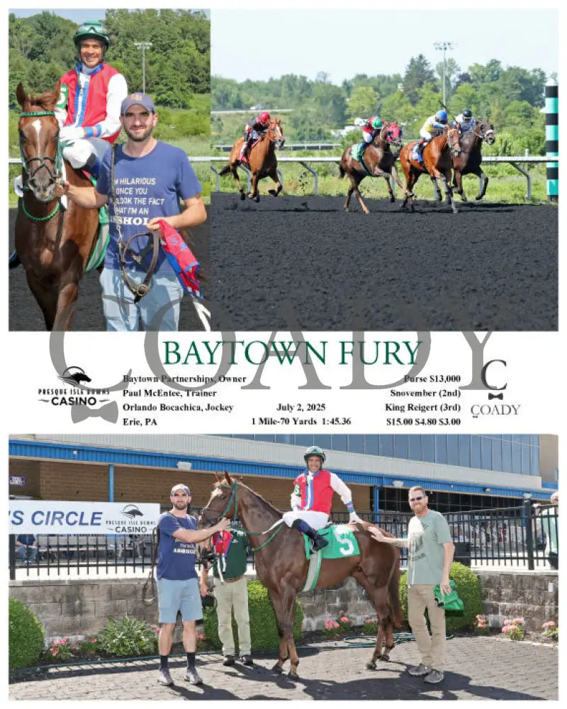 BAYTOWN FURY - 07-02-25 - R02 - PID Presque Isle Downs