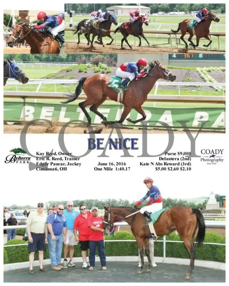 Be Nice - 061616 Race 03 Btp Belterra Park
