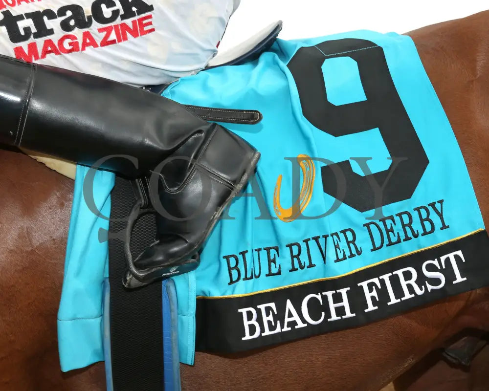 BEACH FIRST - Blue River Derby Final - 07-19-25 - R08 - Horseshoe Indiana - Saddle Towel 01 - Sammantha Pagels Indiana