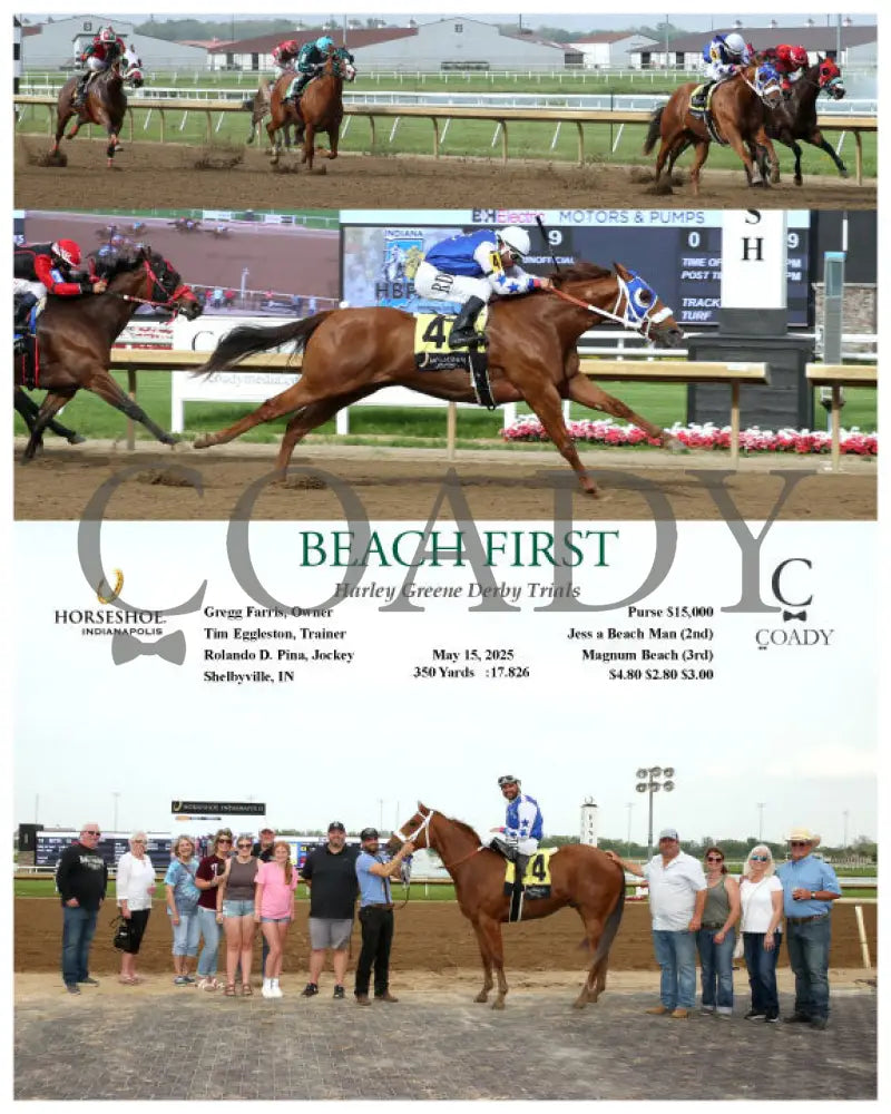 BEACH FIRST - Harley Greene Derby Trials - 05-15-25 - R09 - IND Indiana Grand