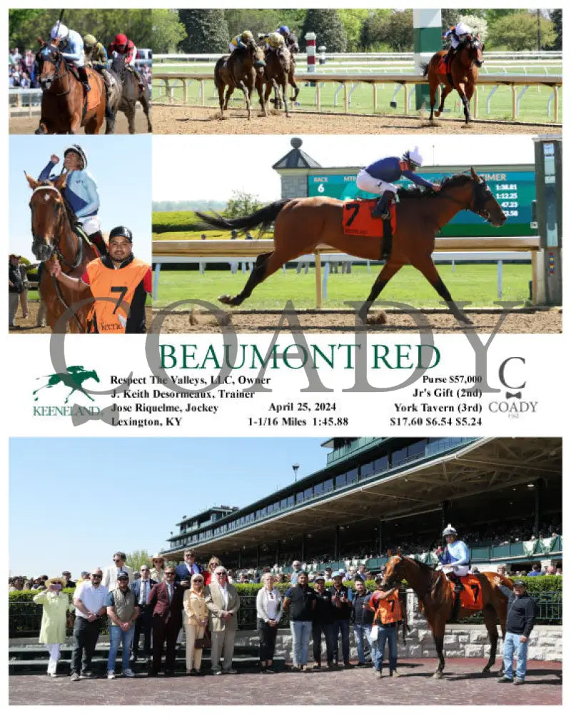 Beaumont Red - The Glen Oak 04 - 25 - 24 R06 Kee Keeneland