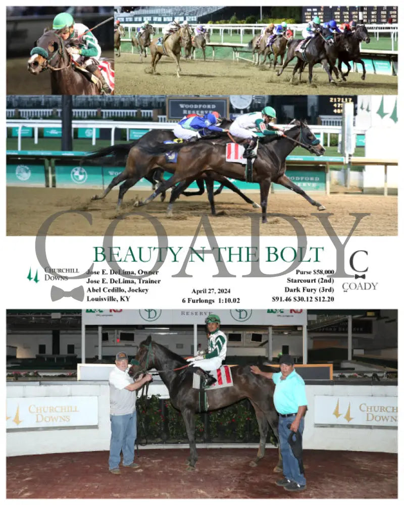 Beauty N The Bolt - 04-27-24 R10 Cd Churchill Downs