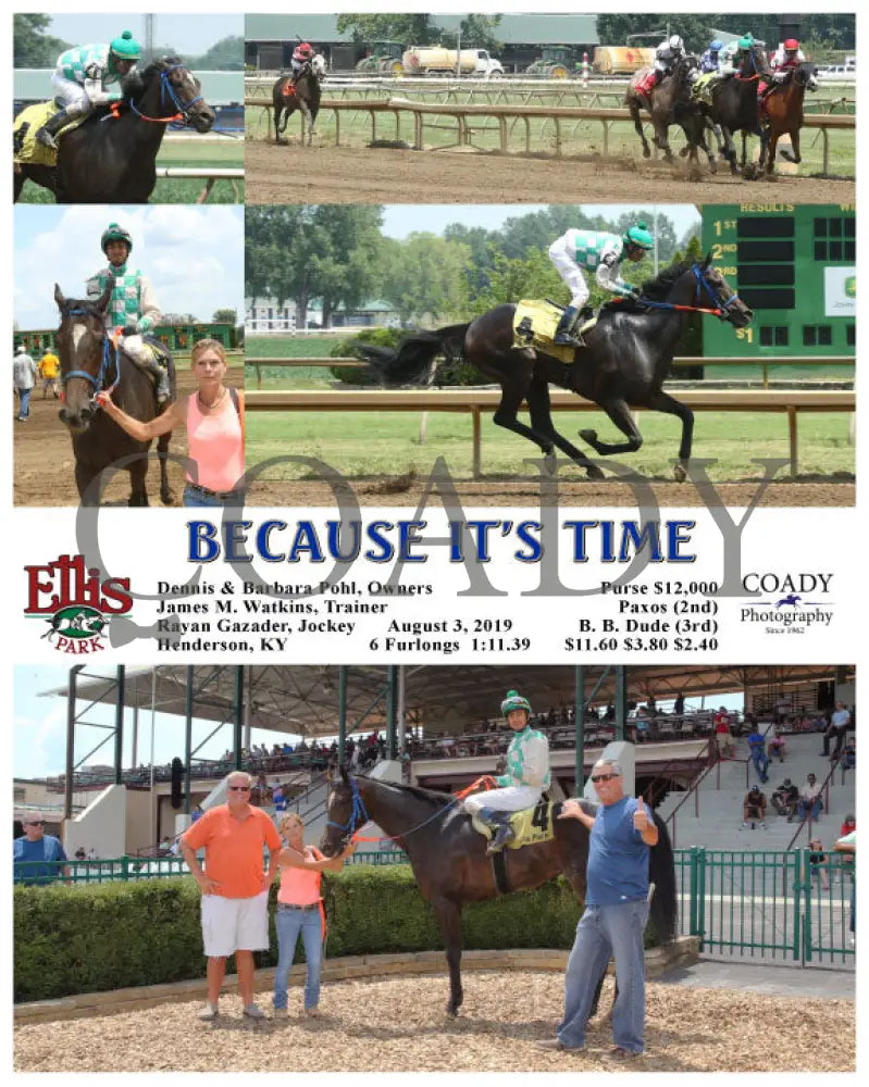 Because It’s Time - 08-03-19 R02 Elp Ellis Park
