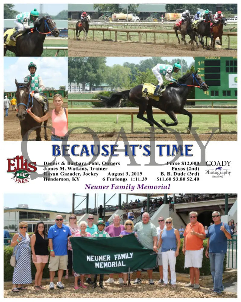 Because It’s Time - 08-03-19 R02 Elp Group Ellis Park