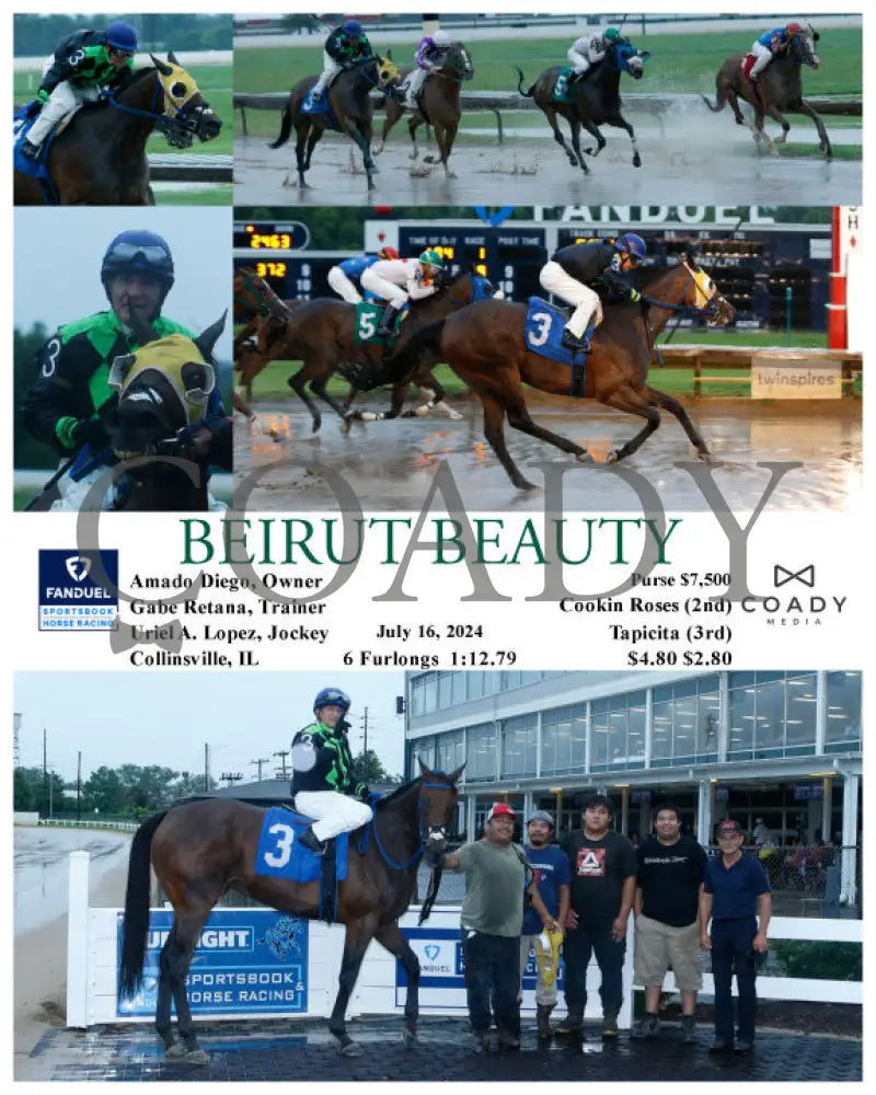 Beirut Beauty - 07-16-24 R01 Fan Fanduel Sportsbook Horse Racing