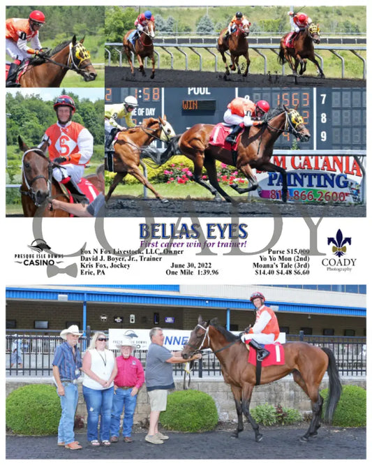 Bellas Eyes - First Career Win For Trainer! 06-30-22 R02 Pid Presque Isle Downs