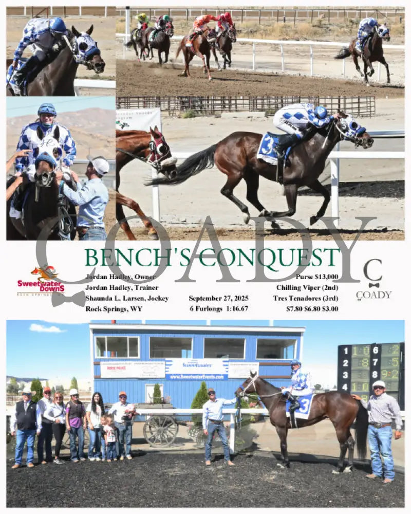 BENCH’S CONQUEST - 09-27-25 - R02 - SWF Sweetwater Downs
