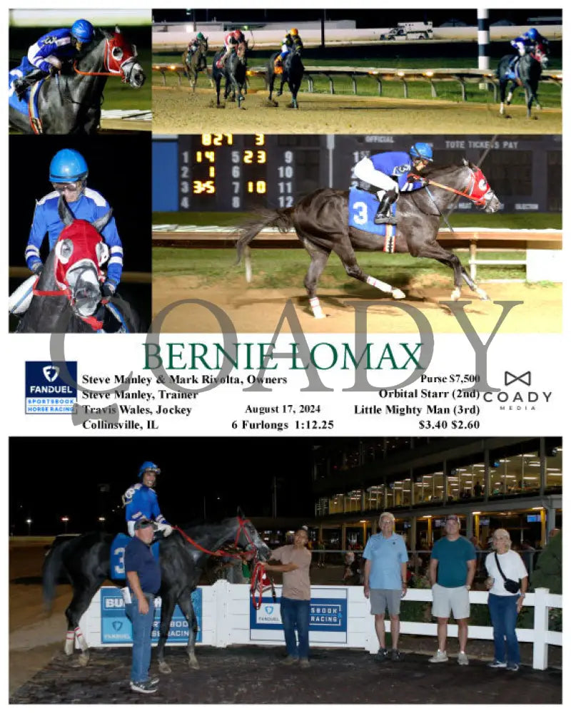 Bernie Lomax - 08-17-24 R03 Fan Fanduel Sportsbook Horse Racing