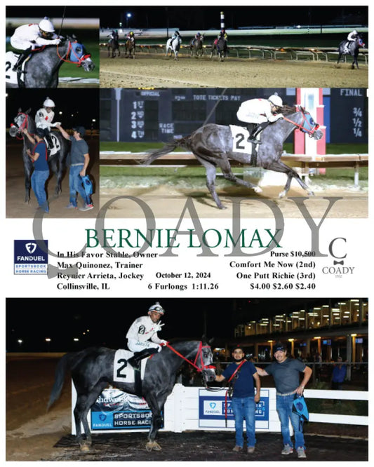 Bernie Lomax - 10-12-24 R04 Fan Fanduel Sportsbook Horse Racing