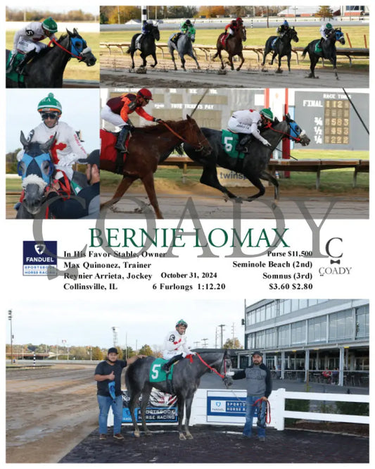 Bernie Lomax - 10-31-24 R02 Fan Fanduel Sportsbook Horse Racing