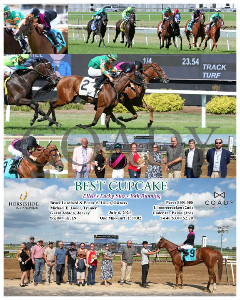 Best Cupcake - Ellen’s Lucky Star 16Th Running 07-06-24 R09 Ind Indiana Grand