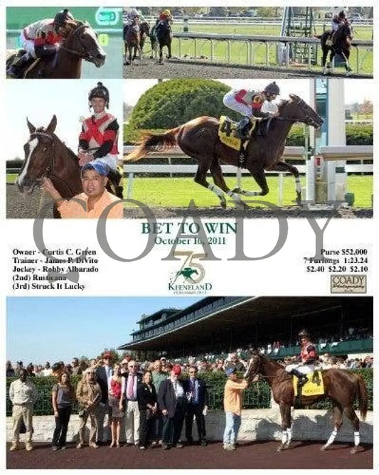 Bet To Win - 101611 Keeneland