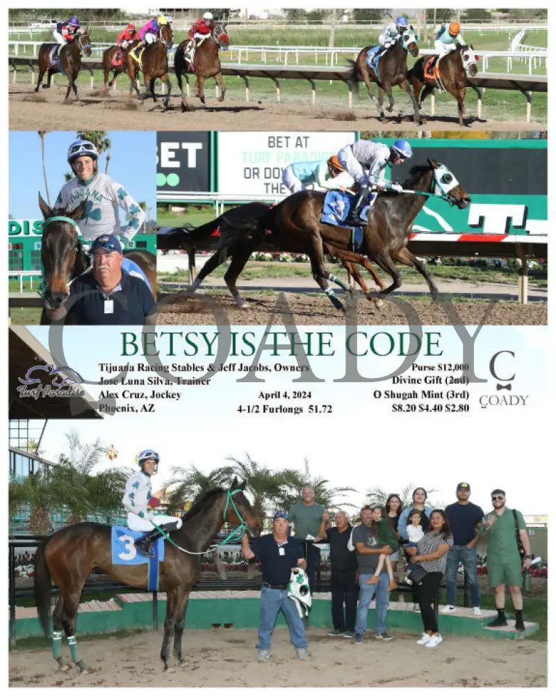 Betsy Is The Code - 04 - 04 - 24 R09 Tup Turf Paradise