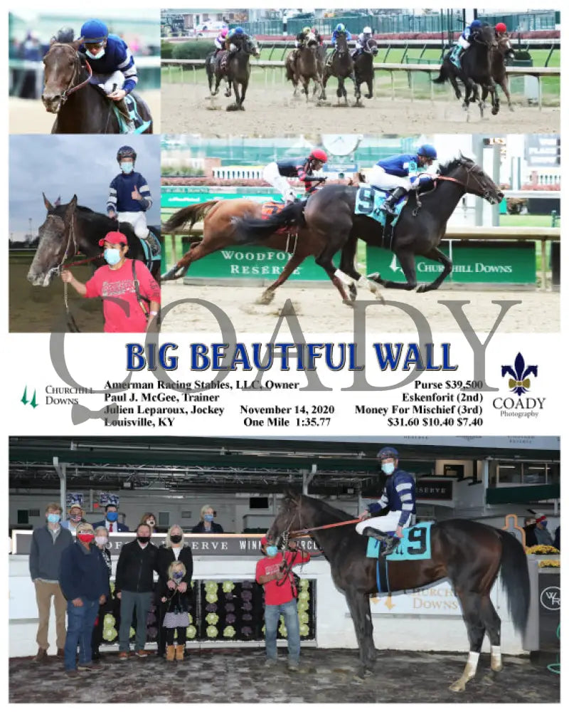 Big Beautiful Wall - 11-14-20 R08 Cd Churchill Downs